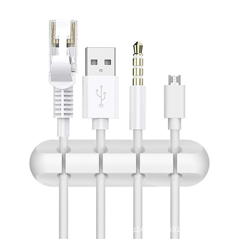 Креативен силиконов хъб за съхранение на кабел за зареждане, организиращ държач за кабел за данни, органайзер за настолен кабел за мобилен телефон