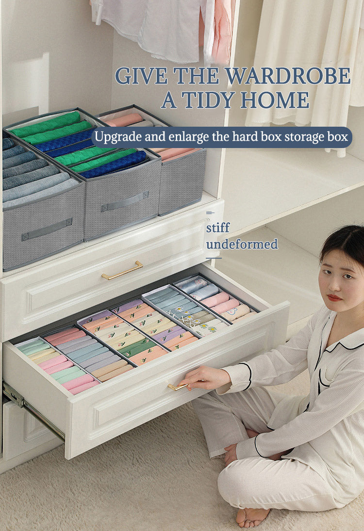 Органайзер за дрехи, панталони, кутия за съхранение на дънки, органайзер за шкаф, бельо, чорапи, тениски, органайзери за съхранение на гардероб