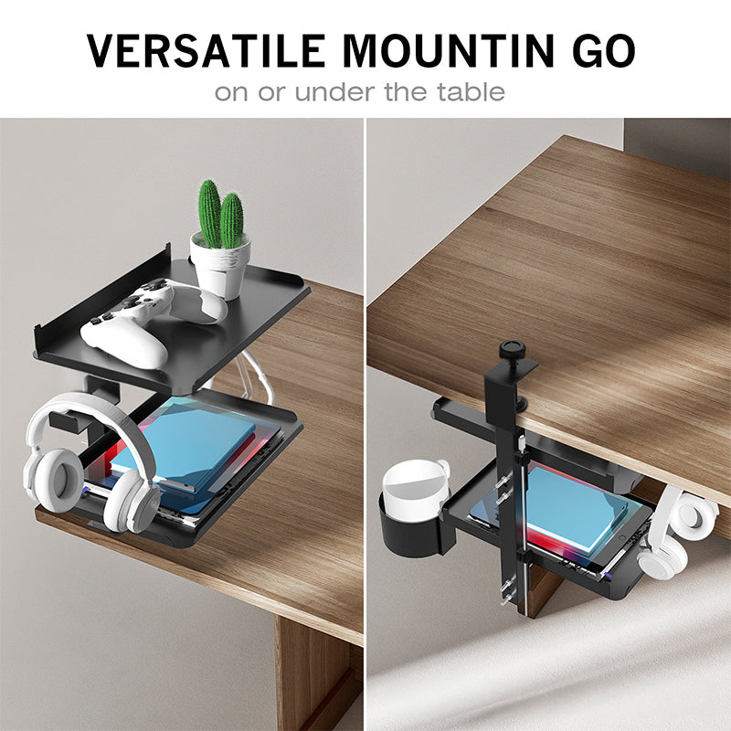 3-степенна многофункционална странична стойка за съхранение на бюро - Организирайте работното си пространство без усилие