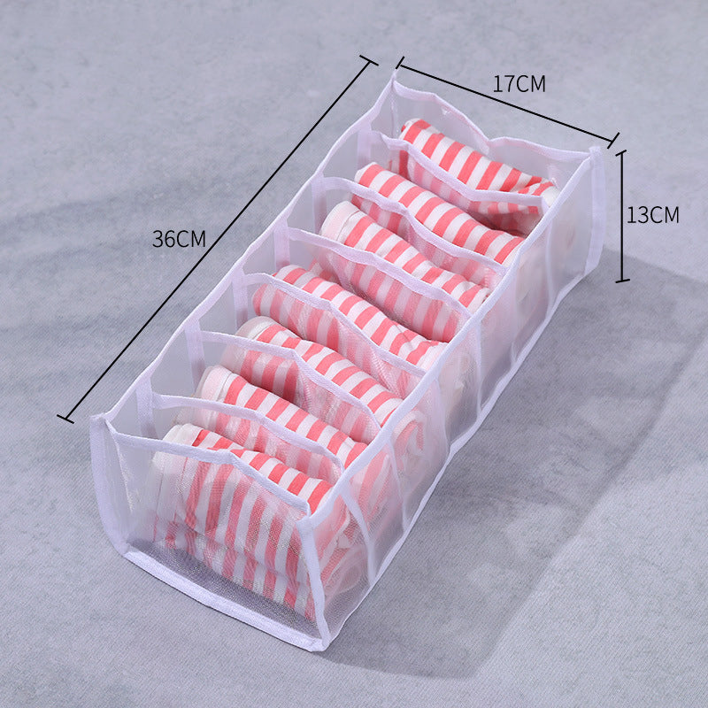 Мрежеста кутия за съхранение на дрехи, кутия за сортиране на дънки и панталони, гардероб, чекмедже за дрехи, разделителна чанта