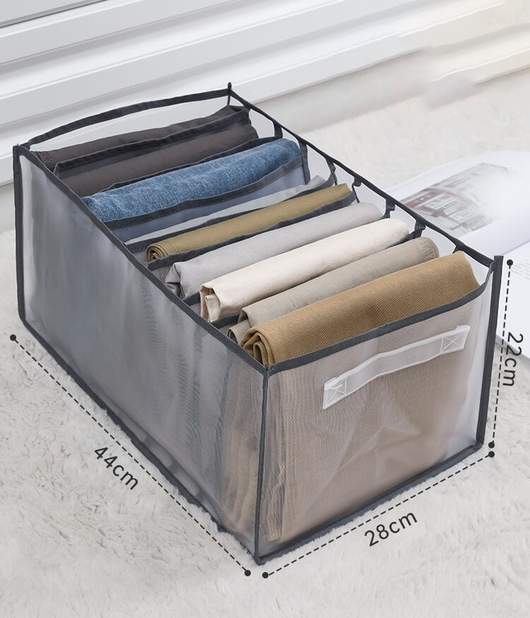 Кутия за съхранение на дрехи, кутия за съхранение с дънки, чекмедже за гардероб, сгъваем органайзер за съхранение, който може да се пере 