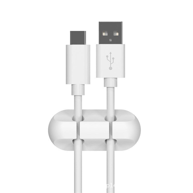 Креативен силиконов хъб за съхранение на кабел за зареждане, организиращ държач за кабел за данни, органайзер за настолен кабел за мобилен телефон