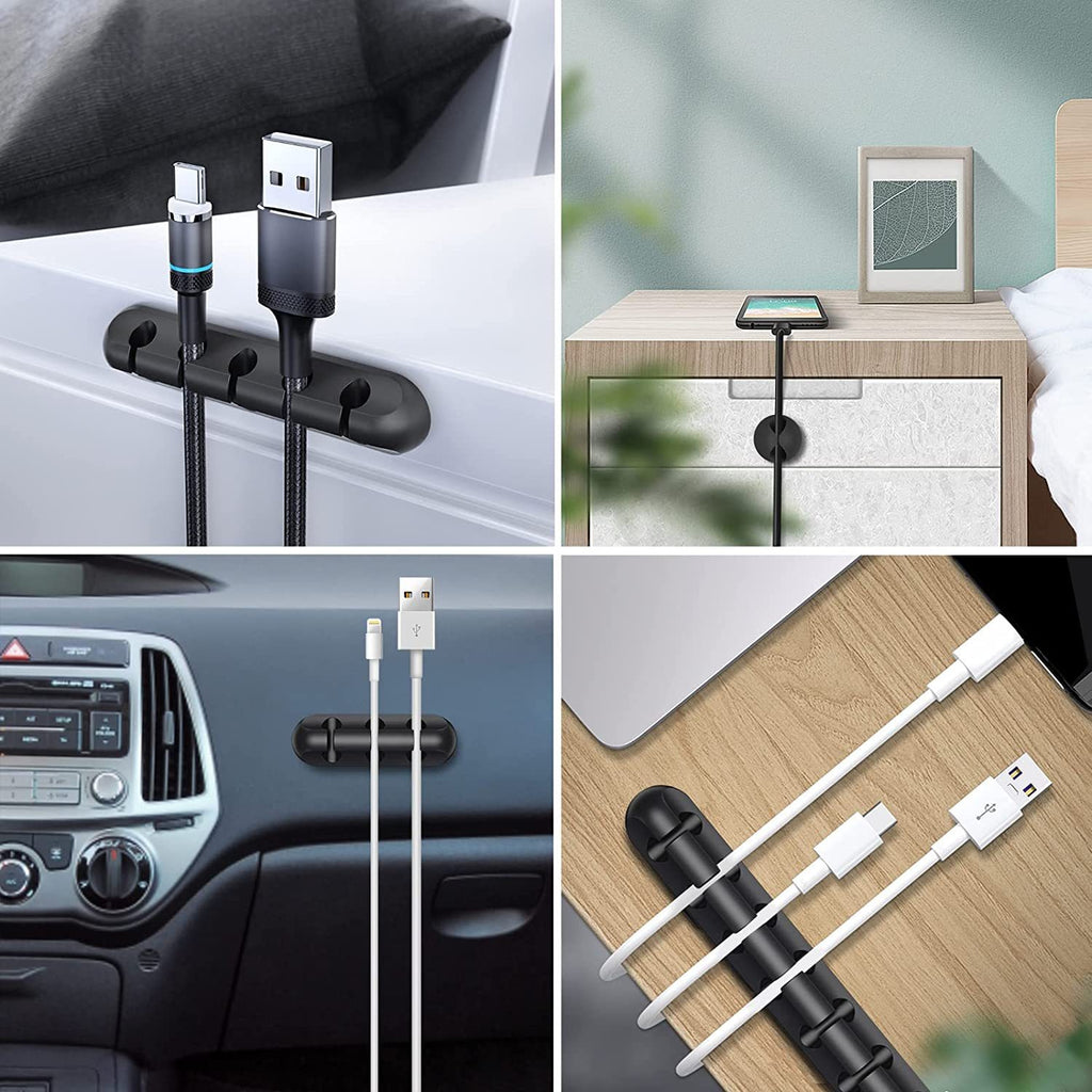 Креативен силиконов хъб за съхранение на кабел за зареждане, организиращ държач за кабел за данни, органайзер за настолен кабел за мобилен телефон