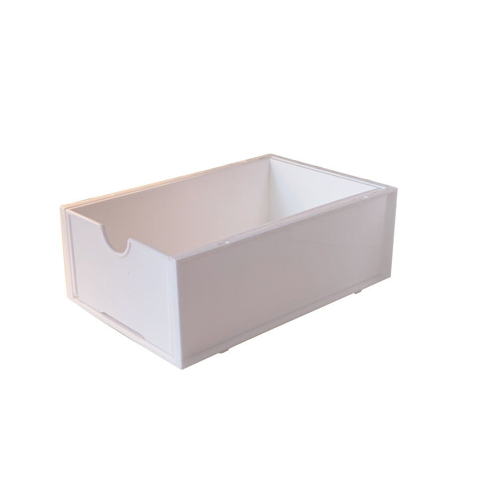 Кутия за съхранение на плот с чекмедже, прозрачна, за студентско общежитие, за разни козметични принадлежности, кутия за органайзер за бюро