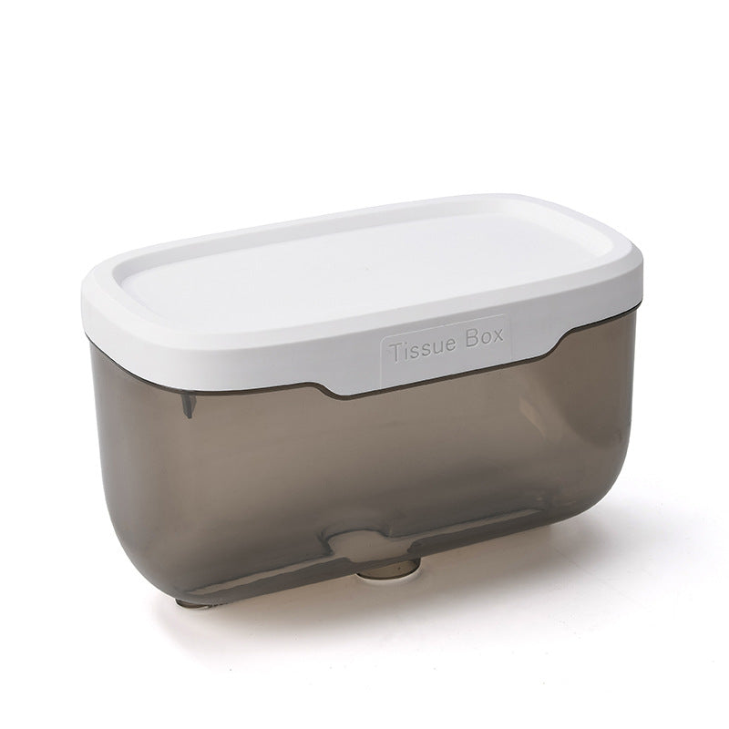 Кутия за тоалетна хартия Прозрачна перфорирана кутия за тоалетна хартия за стенен монтаж Креативно просто водоустойчиво чекмедже за баня