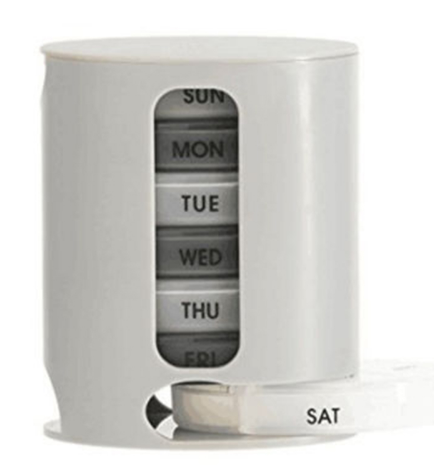 7-дневен органайзер за хапчета Pro, кутия за съхранение, компактен организиран мини органайзер за хапчета, удобна кутия за съхранение на лекарства, Pill Pro