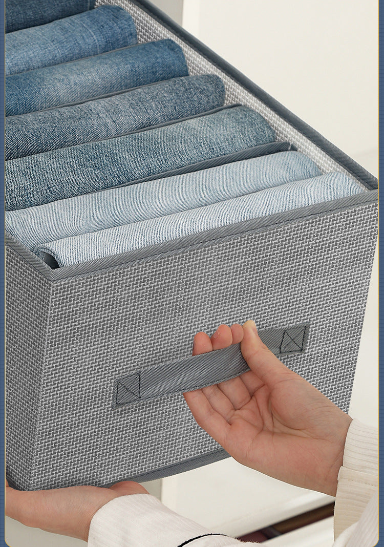 Органайзер за дрехи, панталони, кутия за съхранение на дънки, органайзер за шкаф, бельо, чорапи, тениски, органайзери за съхранение на гардероб