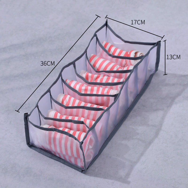 Мрежеста кутия за съхранение на дрехи, кутия за сортиране на дънки и панталони, гардероб, чекмедже за дрехи, разделителна чанта