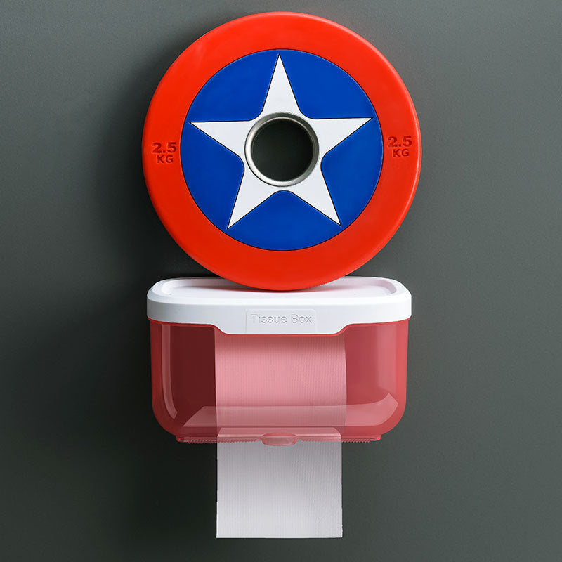 Кутия за тоалетна хартия Прозрачна перфорирана кутия за тоалетна хартия за стенен монтаж Креативно просто водоустойчиво чекмедже за баня